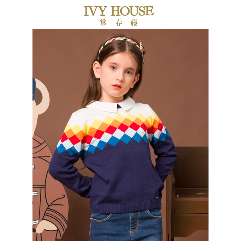 常春藤英伦秋冬季女童毛衣