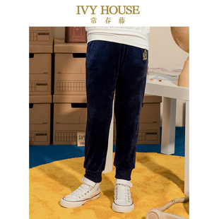 子针织束口裤 女童裤 儿童春外穿裤 春季 IVY 新款 HOUSE常春藤童装