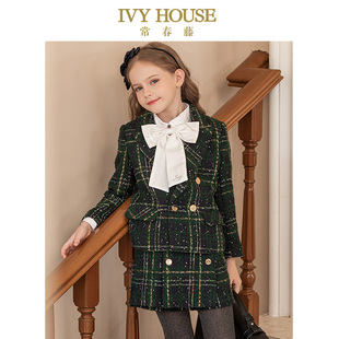 外套短裙复古校园裙裤 IVY 小香风西装 女童秋款 HOUSE常春藤儿童装