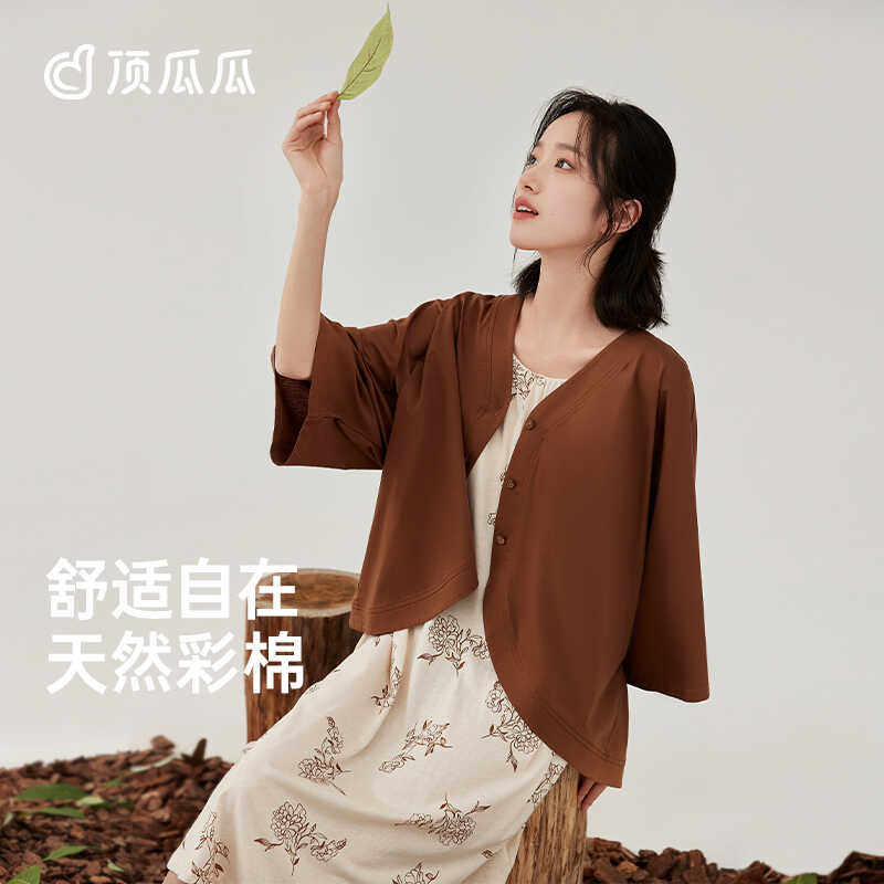 彩棉外套顶瓜瓜女士开襟春夏款