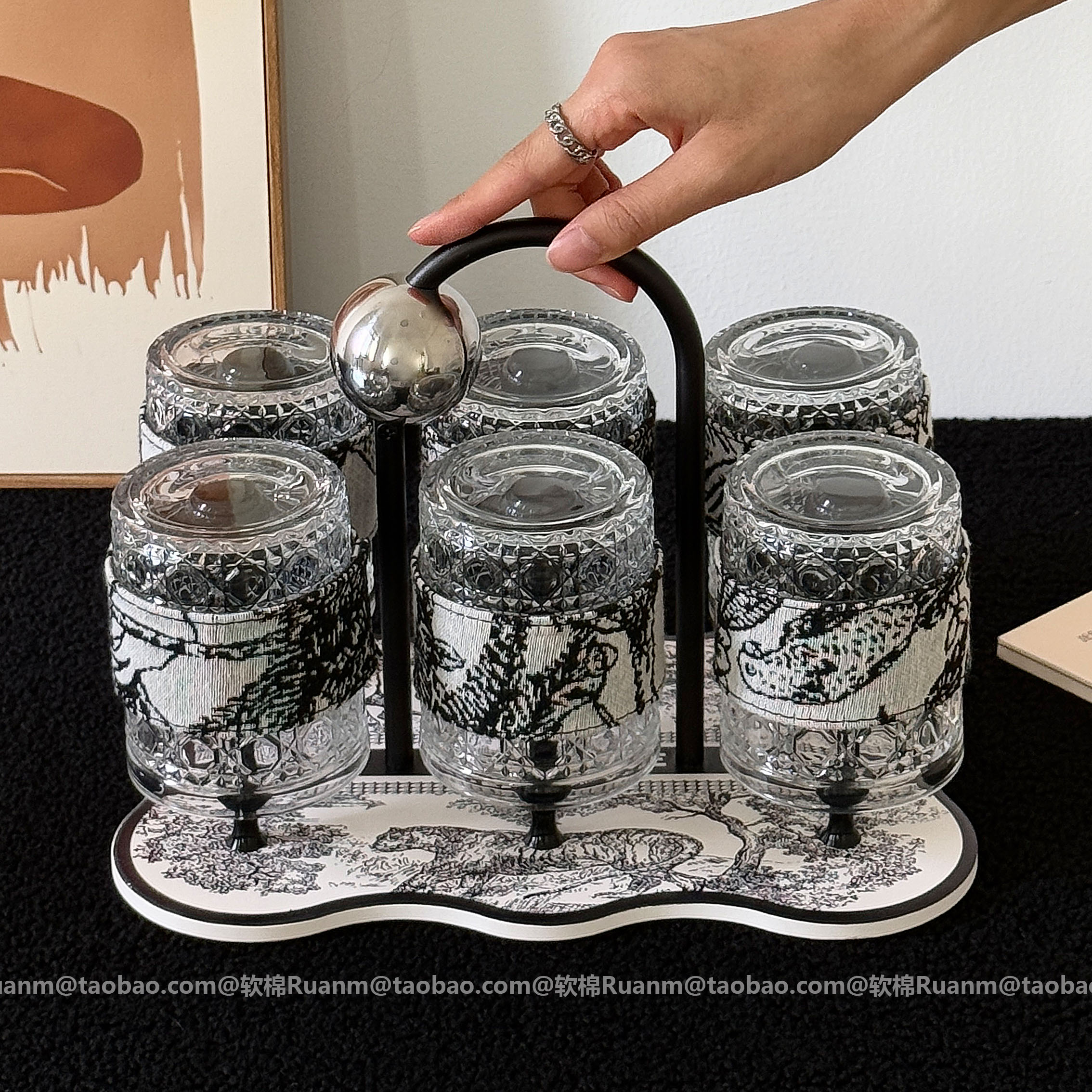 中古轻奢家用待客水具套装