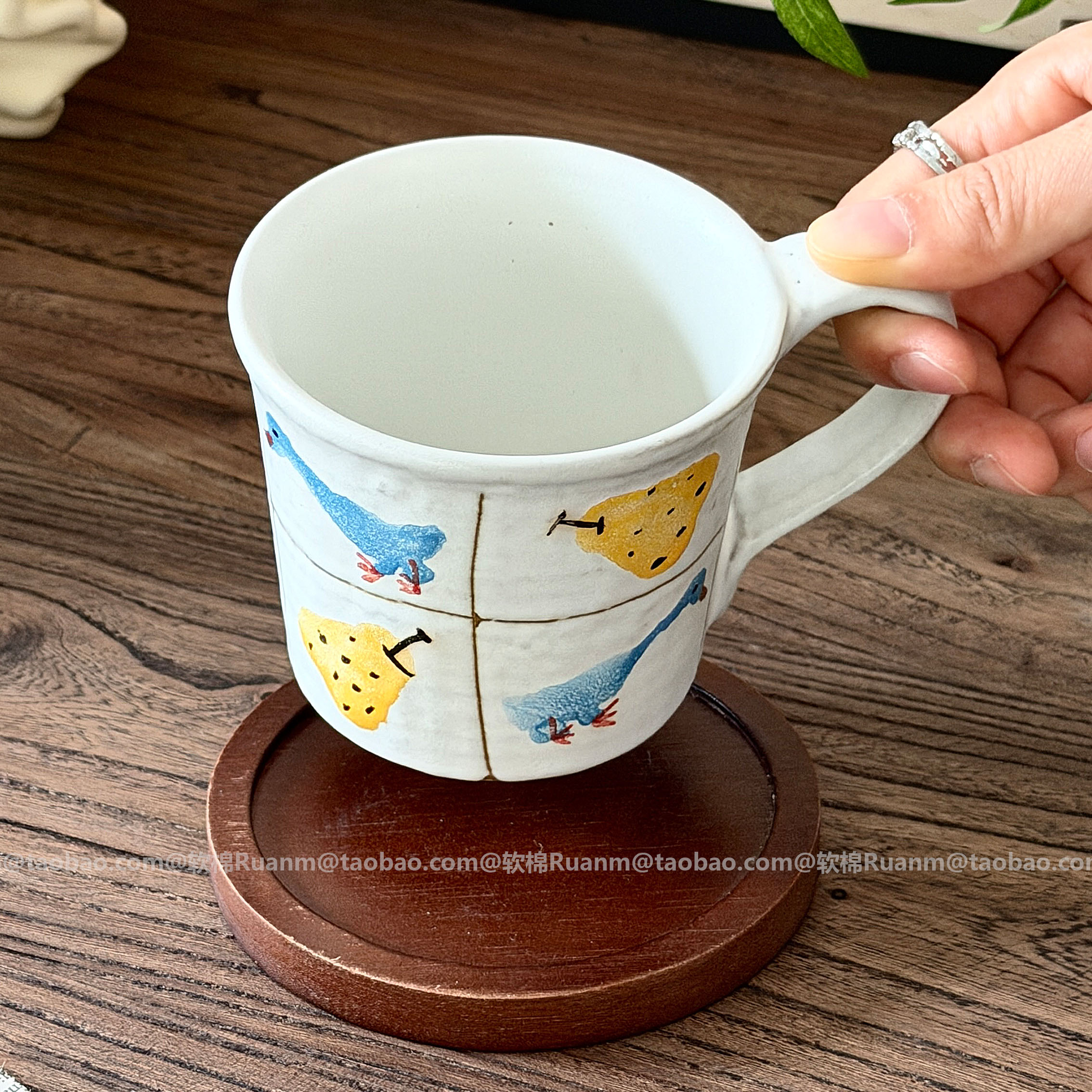 陶瓷鸭梨马克杯拿铁咖啡杯水杯