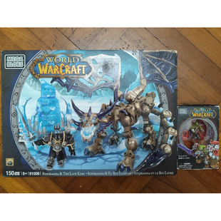 美高WOW美家宝MEGA BLOKS辛达苟萨与巫妖王魔91003兽人91008积木