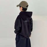 男童连帽卫衣冬季加绒一体绒儿童上衣新款中大童装冬装潮，童装卫衣/绒衫，摩比熊