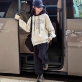 女童卫衣款新款女孩超好看的加绒上衣儿童女大童加厚冬装，童装卫衣/绒衫，摩比熊