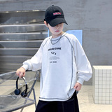 儿童装男童秋装卫衣新款中大童秋季上衣男孩打底衫秋款t恤潮，童装T恤，摩比熊