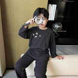 男童春秋款睡衣新款儿童套装中大童秋季男孩秋装长袖家居服潮，童装家居服（睡衣），摩比熊