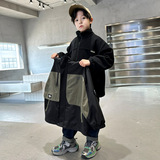 男童棉服三合一冲锋衣连帽外套冬装新款中大童装儿童加厚棉衣，童装棉衣，摩比熊