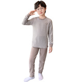 男童秋衣秋裤套装冬季新款中大童秋冬款德绒儿童男孩保暖内衣，童装家居服（睡衣），摩比熊