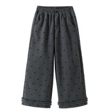 女童超好看加绒裤子冬新款儿童糯米裤女大童初中生加厚运动裤，童装裤子，摩比熊