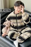 新款秋冬款男童加厚加绒保暖睡衣中大儿童时髦休闲家居服潮牌，童装家居服（睡衣），摩比熊
