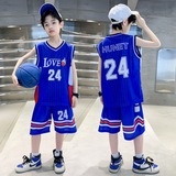 男童套装夏季上新中大童运动休闲无袖薄款透气两件套厂家直销，童装休闲套装，摩比熊