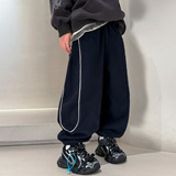 男童冬季运动裤加绒一体绒儿童秋冬新款大童装冬装裤子潮，童装裤子，摩比熊