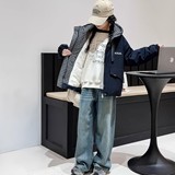 女童加绒外套新款秋冬儿童洋气派克服女孩大童冬季加厚冲锋衣，童装棉衣，摩比熊