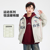 男童冬装撞色防水加厚棒球棉服新款儿童男孩冬季夹棉运动外套，童装棉衣，摩比熊