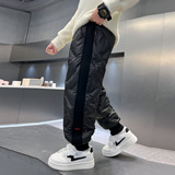 男童加绒裤子新款棉裤秋冬大儿童一体绒加厚保暖冬季一条过冬，童装裤子，摩比熊