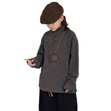 儿童装男童冬装毛衣中大童秋冬款高领男孩冬季加厚针织打底衫，童装毛衣，摩比熊