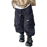 男童工装裤秋冬款新款大儿童装冬季痞帅街舞运动裤子加绒冬装，童装裤子，摩比熊