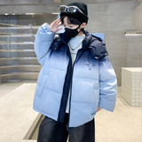 男童加棉加厚防风个性渐变棉衣冬季新款棉服新款大童冬装棉袄，童装棉衣，摩比熊