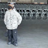 新款秋冬季男童休闲工装连帽夹棉外套中大儿童男孩冬季上衣潮，童装外套，摩比熊