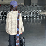 冬季新款男童加绒长袖卫衣中大儿童款时髦休闲百搭套头衫，童装卫衣/绒衫，摩比熊