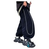 男童冬季运动裤加绒一体绒儿童秋冬新款大童装冬装裤子潮，童装裤子，摩比熊