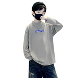 儿童装男童秋冬德绒中领打底衫T恤大童新款深秋保暖是上衣潮，童装T恤，摩比熊