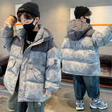 儿童棉服外套新款男孩冬季棉袄加厚保暖洋气男童冬装羽绒棉衣，童装棉衣，摩比熊