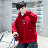 男童本命年红色加绒卫衣新款儿童过年衣服潮中大童马年拜年服，童装卫衣/绒衫，摩比熊