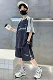 男童夏装套装夏季新款儿童夏款中大童潮酷帅气时髦男孩运动服，童装休闲套装，摩比熊
