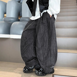 男童冬装裤子儿童加绒休闲裤秋冬新款中大童冬季工装裤潮童装，童装裤子，摩比熊