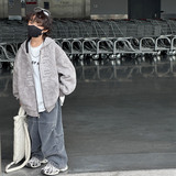 男童深秋款加绒加厚卫衣外套新款中大儿童时髦休闲连帽外套潮，童装外套，摩比熊