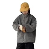 男童羊羔绒外套新款儿童装冬季夹棉加厚毛毛衣大童男孩冬装潮，童装外套，摩比熊