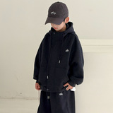 男童加厚加绒外套秋冬款一体绒儿童冬季新款大冬装潮男孩，童装外套，摩比熊