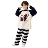 新款男童加厚加绒时髦休闲家居服秋冬款休闲睡衣冬季套装潮牌，童装家居服（睡衣），摩比熊