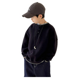 男童毛衣秋冬款炸街儿童冬季加厚针织衫新款中大童冬装潮童装，童装毛衣，摩比熊