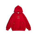 男童本命年红色加绒卫衣新款儿童过年衣服潮中大童马年拜年服，童装卫衣/绒衫，摩比熊