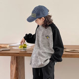 男童秋装打底衫加绒卫衣新款中大童加厚童装内搭上衣男孩，童装卫衣/绒衫，摩比熊