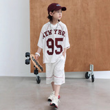 儿童装中大男童夏装速干套装新款酷帅男孩夏季篮球服运动夏款，童装休闲套装，摩比熊