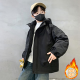 男童加绒棉服冬装新款中大童加厚棉袄儿童保暖棉衣外贸潮，童装棉衣，摩比熊