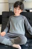 男童冬季秋衣秋裤套装新款中大童秋冬款男孩德绒保暖儿童内衣，童装家居服（睡衣），摩比熊