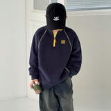 男童卫衣加绒加厚一体绒儿童冬季上衣新款中大童装冬装潮，童装卫衣/绒衫，摩比熊