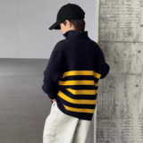 儿童装男童冬季加厚毛衣新款中大童秋冬款男孩冬装针织打底衫，童装毛衣，摩比熊