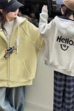 女童外套加绒冬装新款女大童秋冬季衣服儿童连帽上衣加厚，童装外套，摩比熊