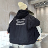 儿童装男童加厚外套秋冬款新款男孩夹棉中大童工装棉服冬季潮，童装外套，摩比熊