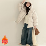 女童外套冬装新款大童秋冬棉袄女孩棉衣儿童冬季加厚羽绒棉服，童装棉衣，摩比熊