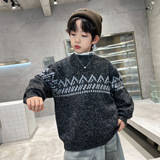 男童冬装中领毛衣新款韩版儿童冬装加厚针织衫中大童打底上衣，童装毛衣，摩比熊