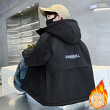 男童加绒棉服冬装新款中大童加厚棉袄儿童保暖棉衣外贸潮，童装棉衣，摩比熊