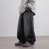 男童加绒牛仔裤秋冬款新款儿童冬季一体绒加厚裤子大男孩冬装，童装裤子，摩比熊