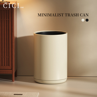 意式 轻奢高档厨房卧室卫生间客厅收纳桶 极简风垃圾桶家用2026新款